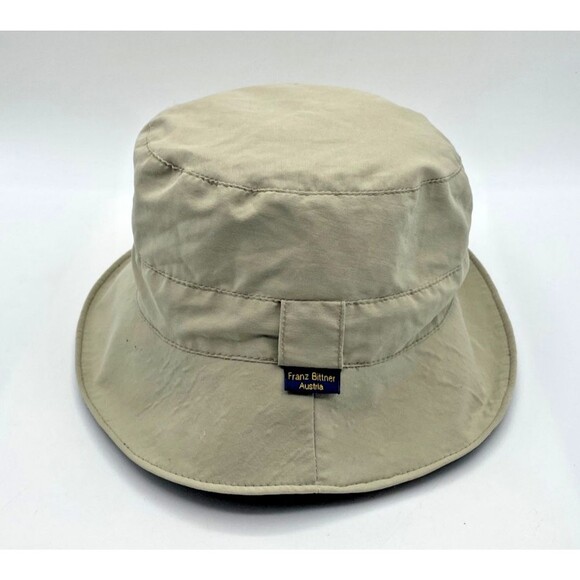 Retro Franz Bittner Gore-Tex Reversible Sun Hat Packable Beige Blue Bucket Hat - Picture 6 of 13